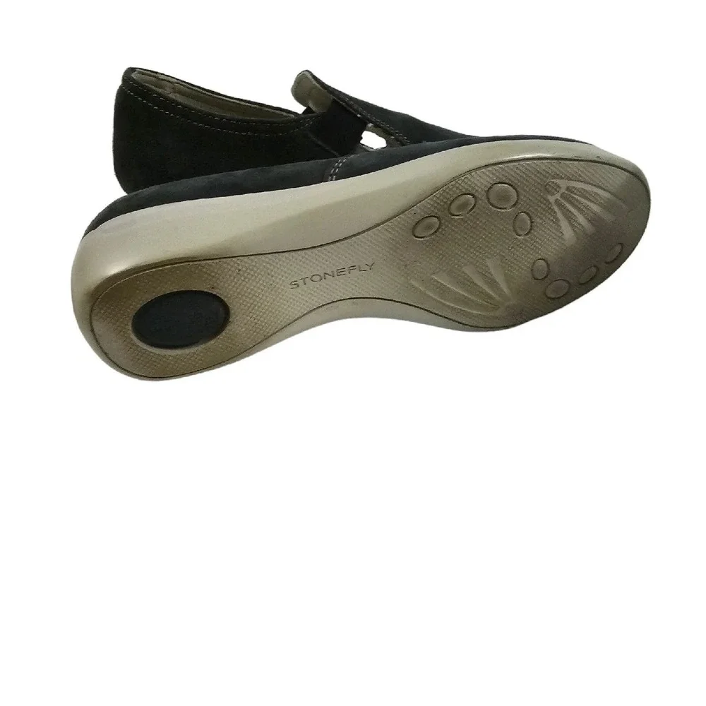 Stonefly Slip On Blue Leather Suede Size 36 Vera Pelle Size 5‎